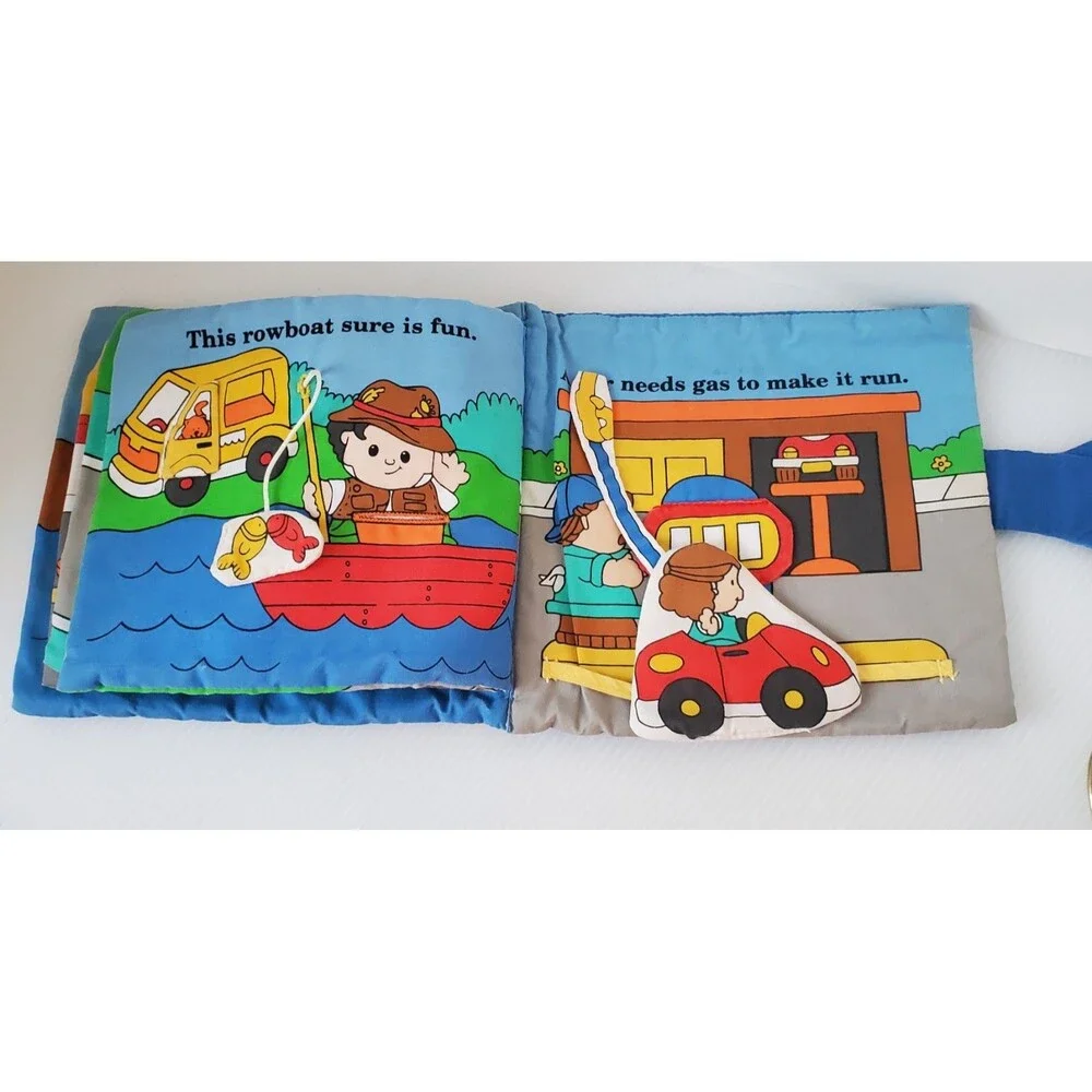 Vintage Fisher Price All Aboard Soft Play Cloth Book 1998 Kids book Baby Toy